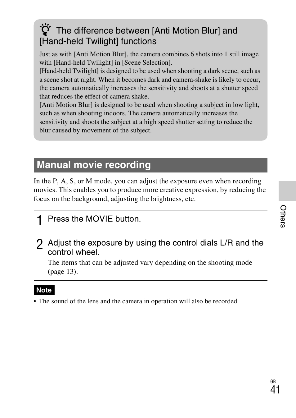 E 41) | Sony NEX-7 User Manual | Page 41 / 64