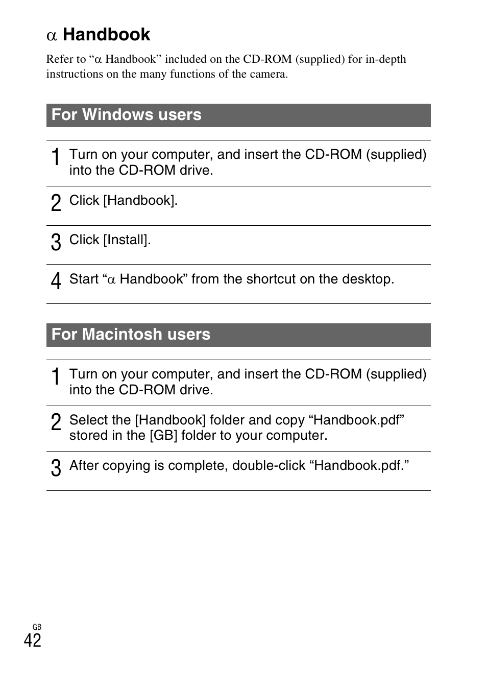 A handbook | Sony NEX-7 User Manual | Page 42 / 64