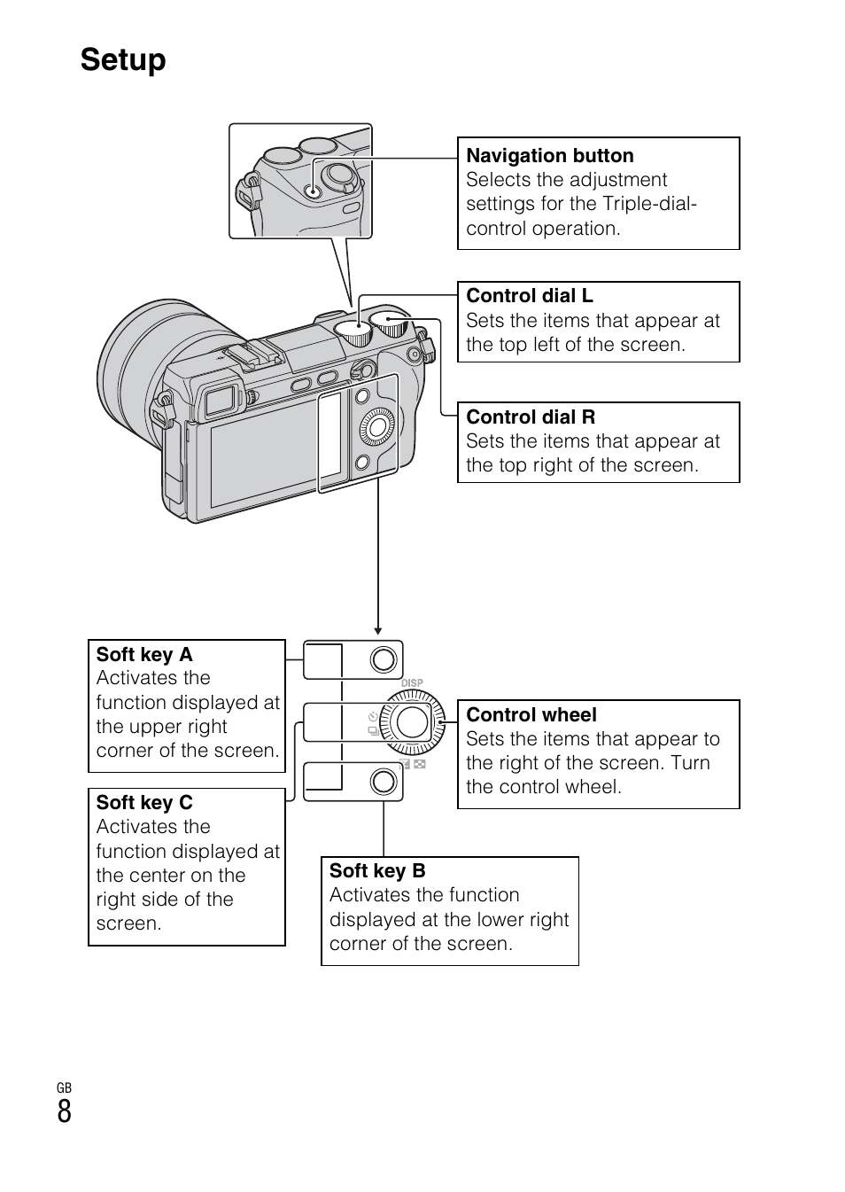 Setup, 8setup | Sony NEX-7 User Manual | Page 8 / 64