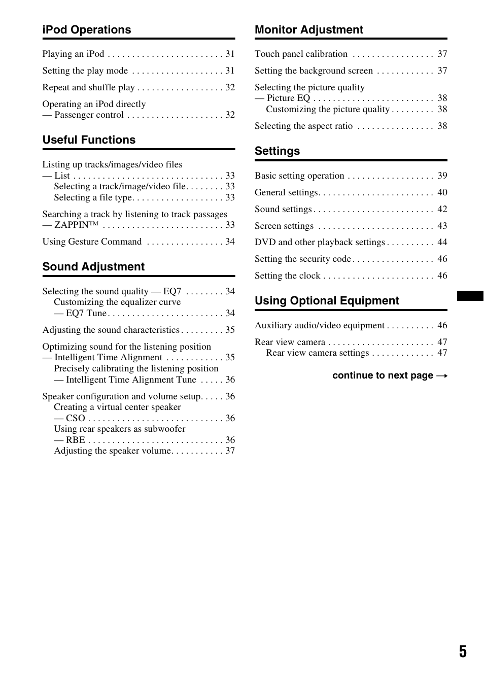 Sony XAV-60 User Manual | Page 5 / 180