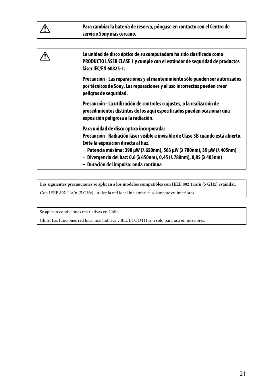 Sony SVS1311ZDZB User Manual | Page 21 / 32