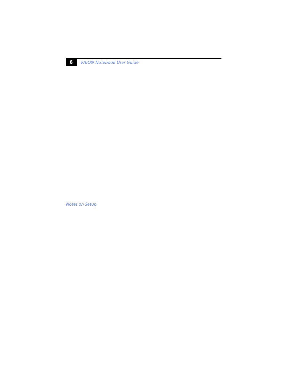 Notes on setup | Sony PCG-F560 User Manual | Page 18 / 106