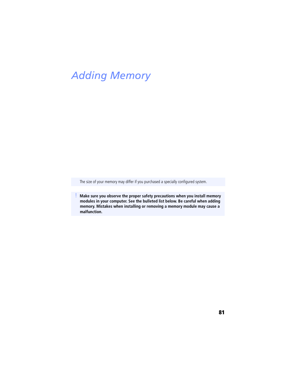 Adding memory | Sony PCG-F560 User Manual | Page 93 / 106