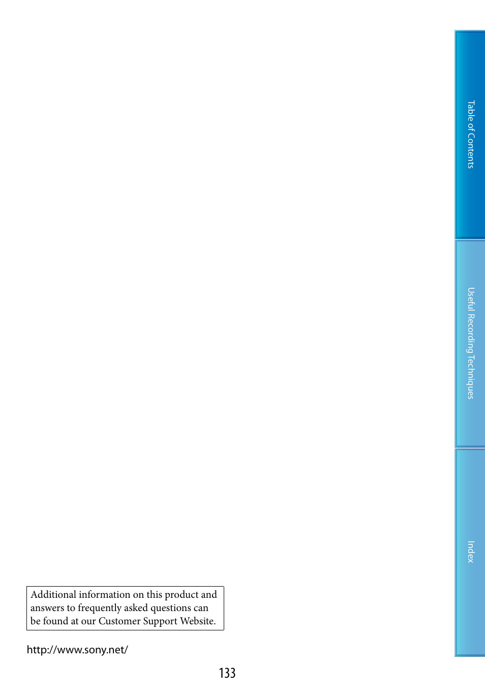 Sony HDR-XR200V User Manual | Page 133 / 133