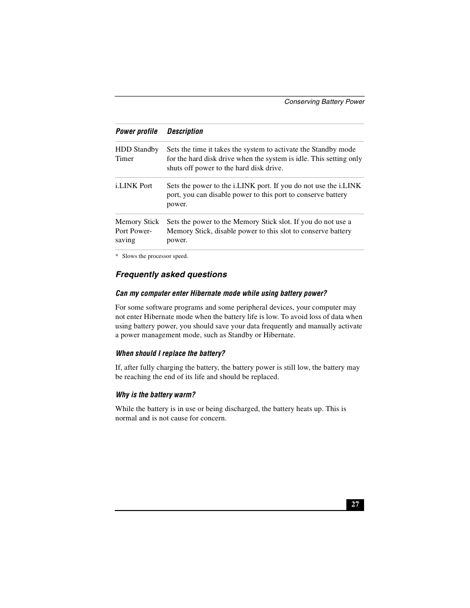 Frequently asked questions | Sony PCG-VX89P User Manual | Page 27 / 200