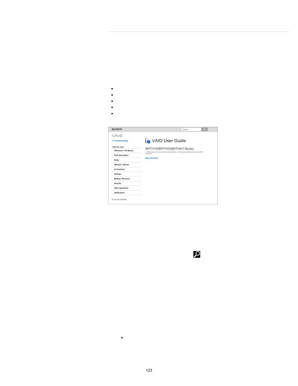 Details, Updating the user guide to the latest version, Search | Sony SVE15125CXW User Manual | Page 123 / 382