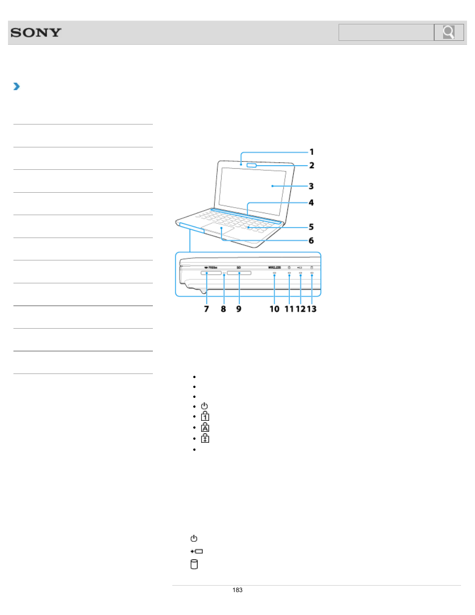 Parts and controls on the front, How to use | Sony SVE15125CXW User Manual | Page 183 / 382