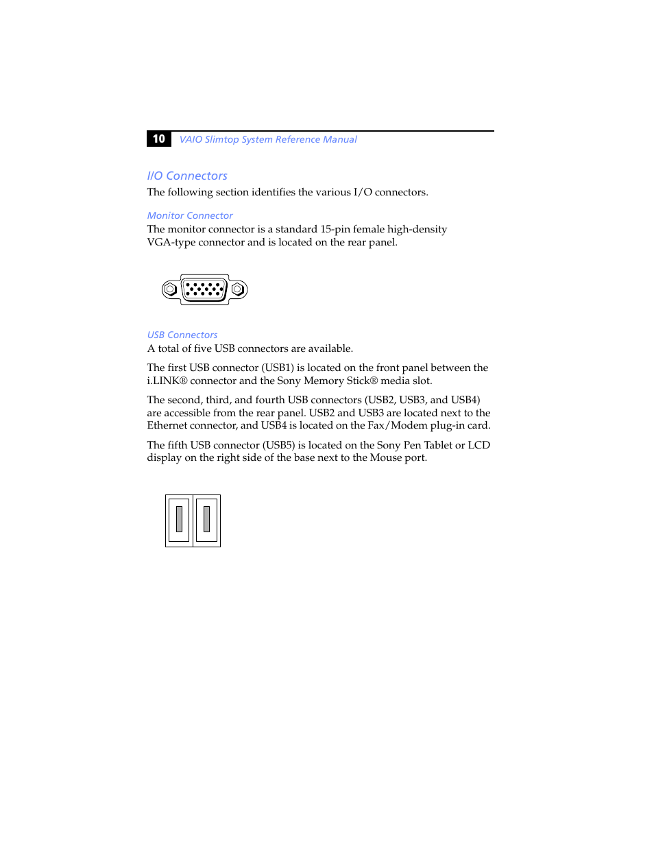 I/o connectors | Sony PCV-LX920 User Manual | Page 22 / 94