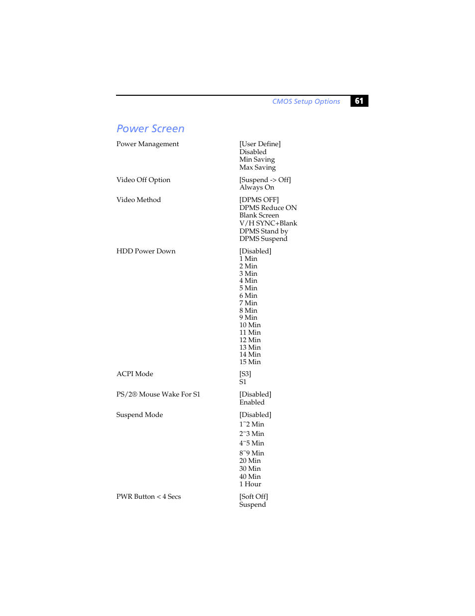 Power screen | Sony PCV-LX920 User Manual | Page 73 / 94