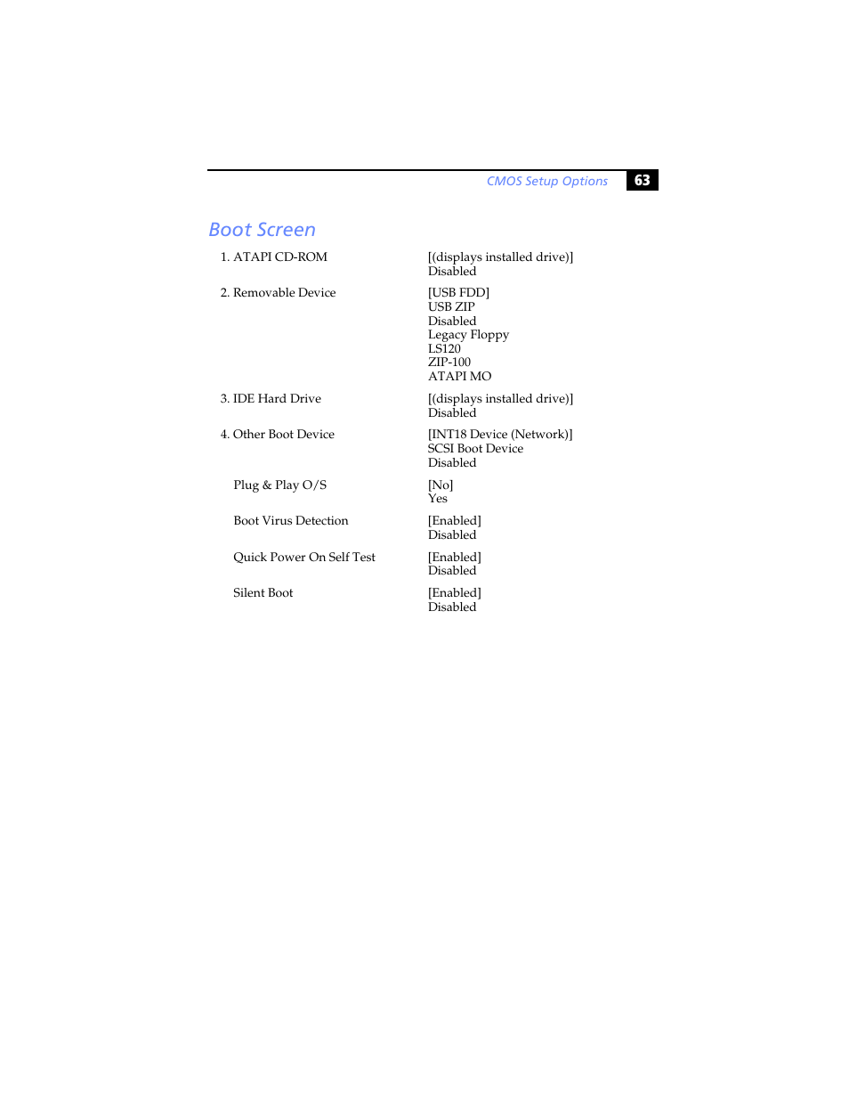 Boot screen | Sony PCV-LX920 User Manual | Page 75 / 94