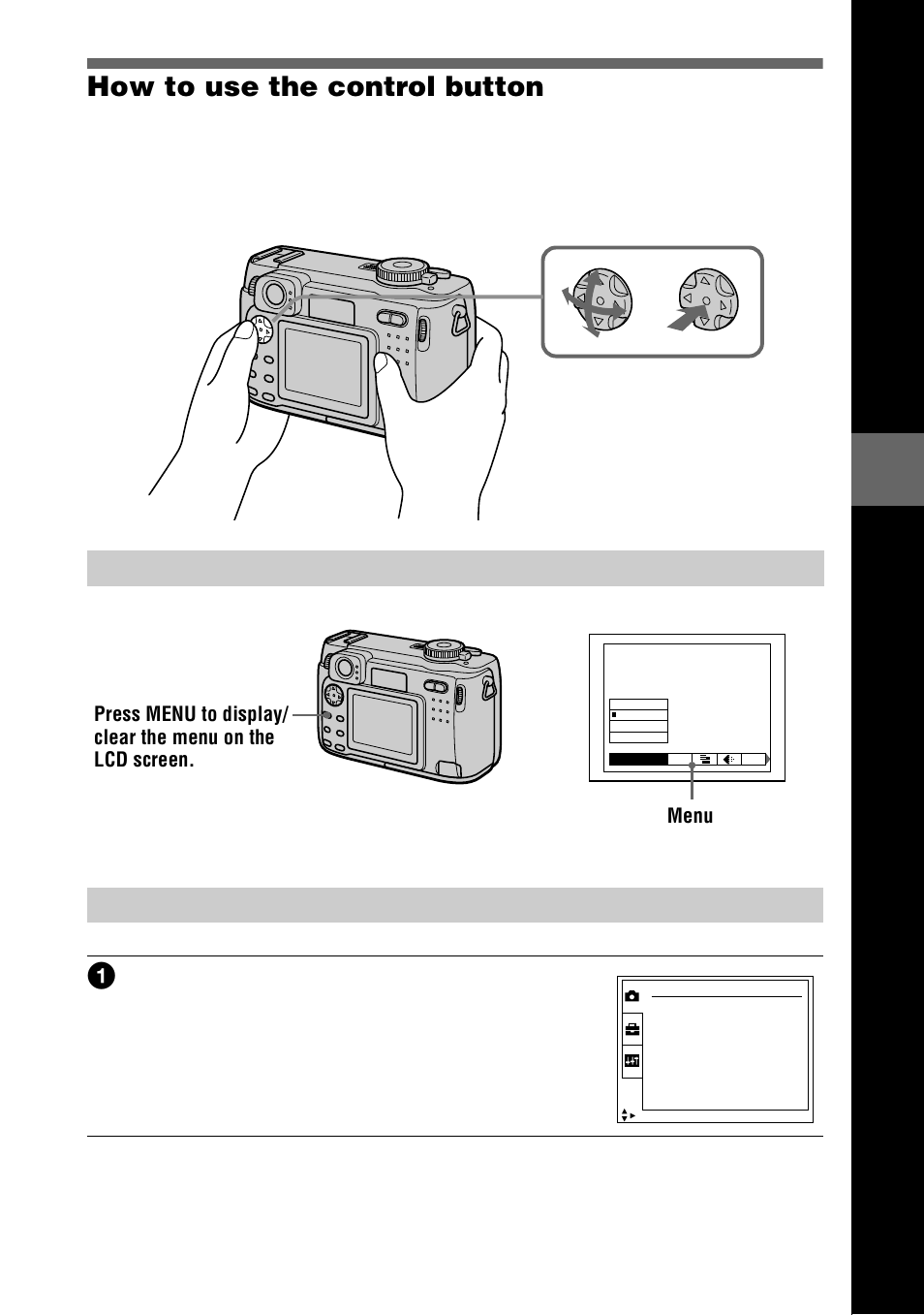 How to use the control button, On (41), 41 how to use the control button | Sony DSC-S75 User Manual | Page 41 / 104