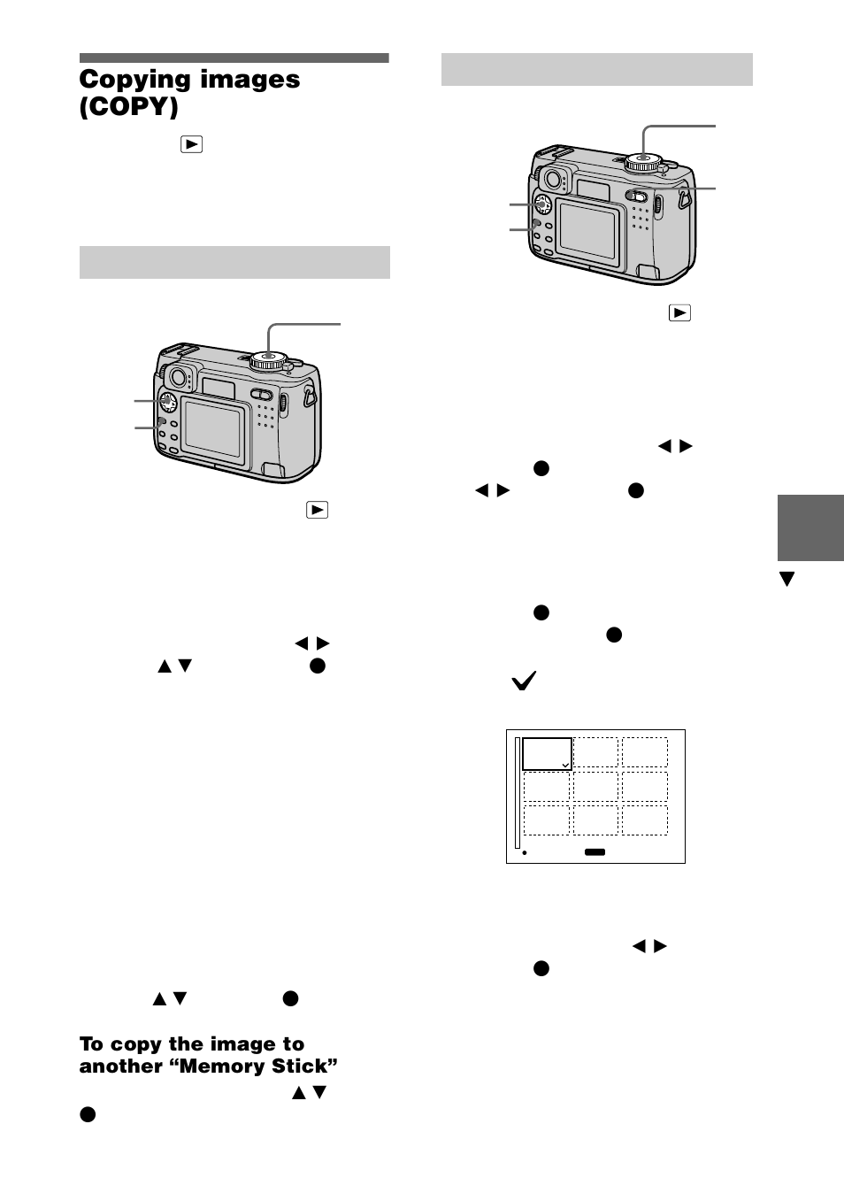 Copying images (copy), 75 copying images (copy) | Sony DSC-S75 User Manual | Page 75 / 104