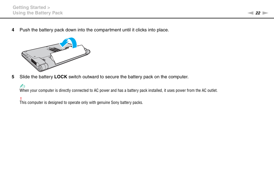 Sony VGN-Z790D User Manual | Page 22 / 205