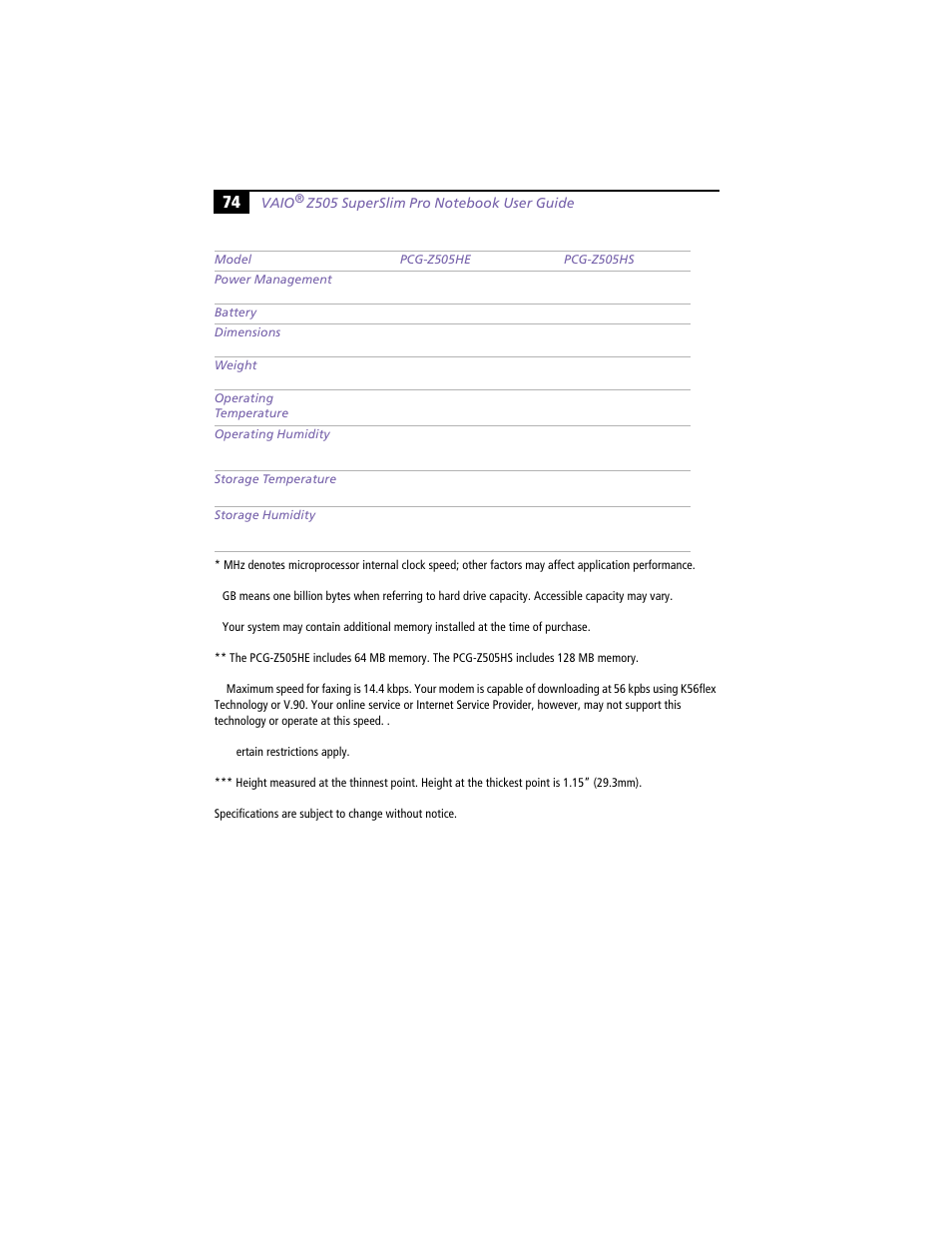 Sony PCG-Z505HE User Manual | Page 84 / 88