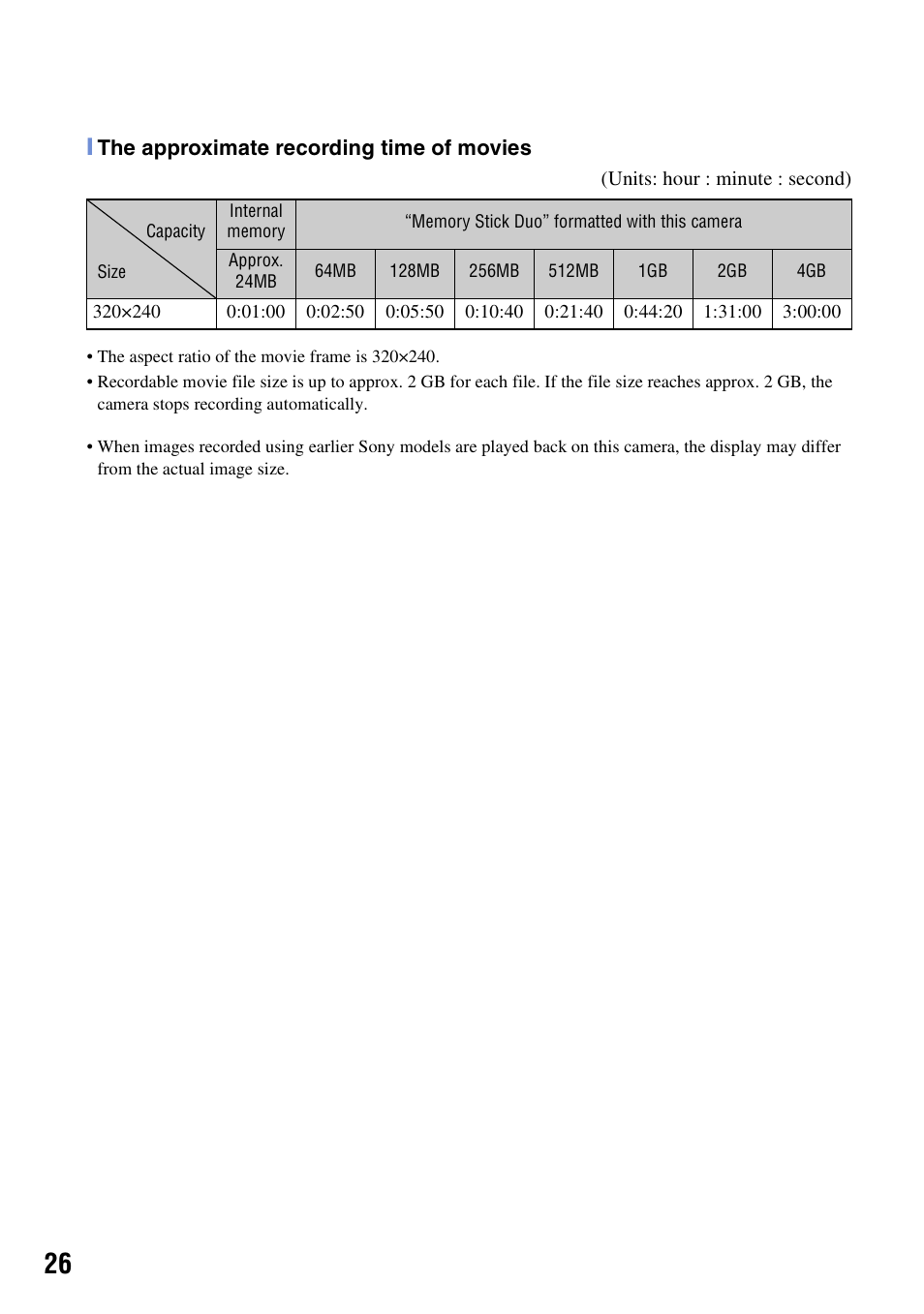 Sony DSC-S650 User Manual | Page 26 / 64