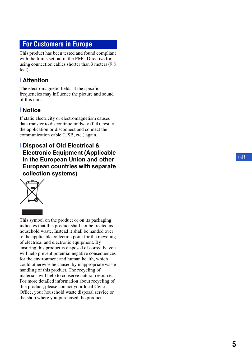 For customers in europe | Sony DSC-S650 User Manual | Page 5 / 64