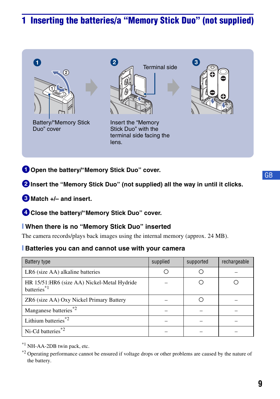 Sony DSC-S650 User Manual | Page 9 / 64