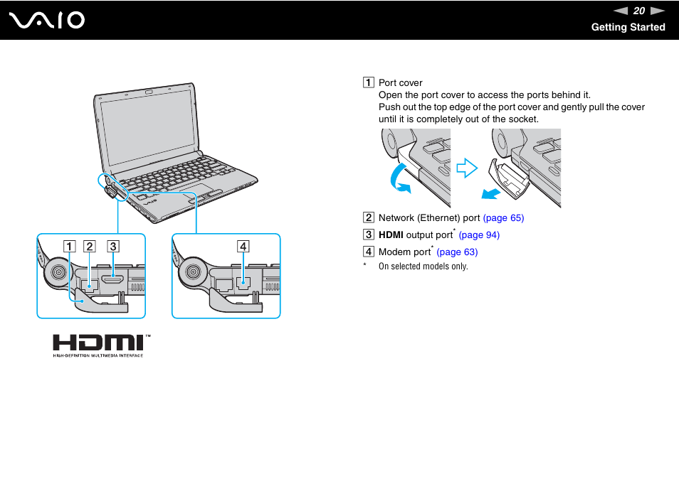 Sony VGN-TT250N User Manual | Page 20 / 228