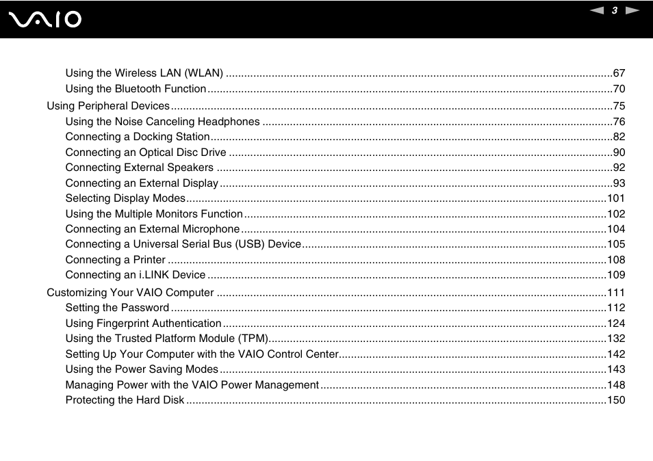 Sony VGN-TT250N User Manual | Page 3 / 228