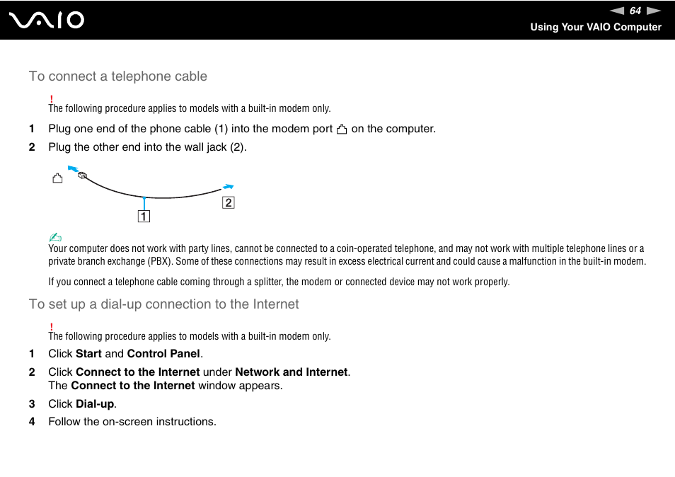 Sony VGN-TT250N User Manual | Page 64 / 228