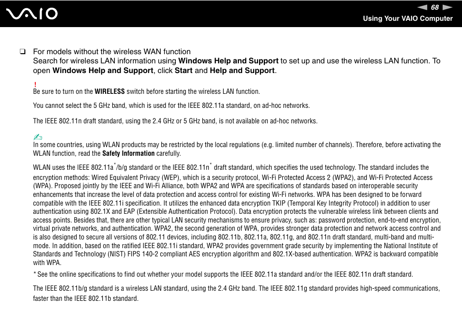 Sony VGN-TT250N User Manual | Page 68 / 228