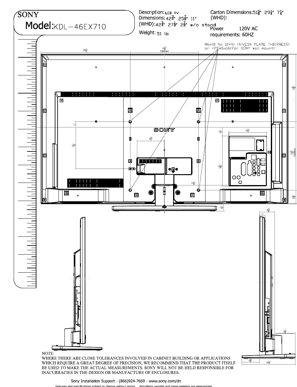 Sony KDL-46EX710 User Manual | Page 2 / 3