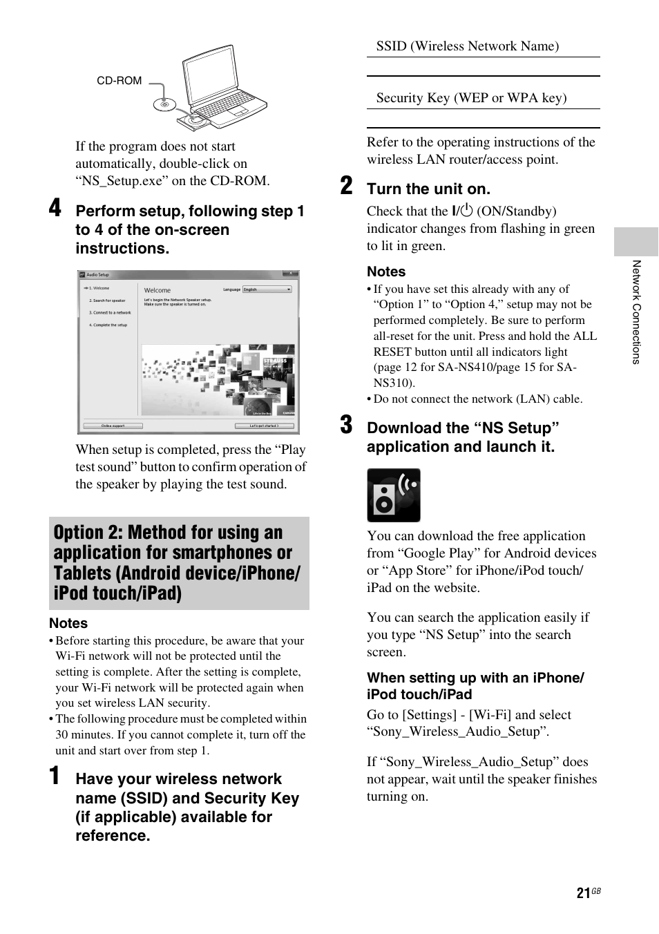 Sony SA-NS310 User Manual | Page 21 / 60