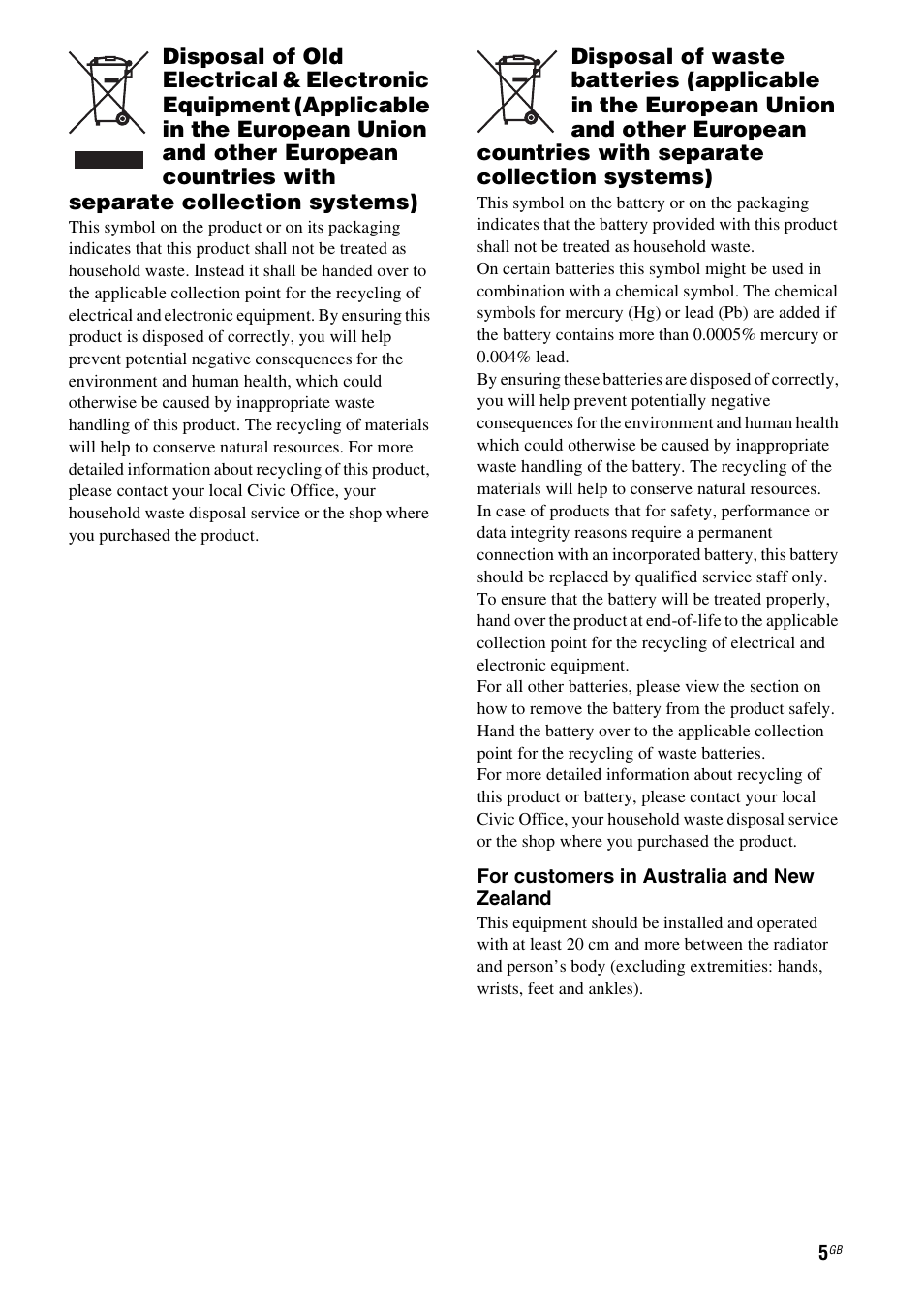 Sony SA-NS310 User Manual | Page 5 / 60