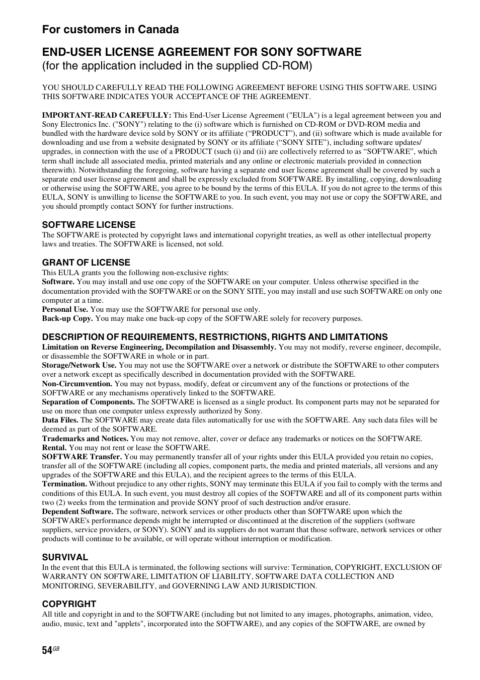 Sony SA-NS310 User Manual | Page 54 / 60