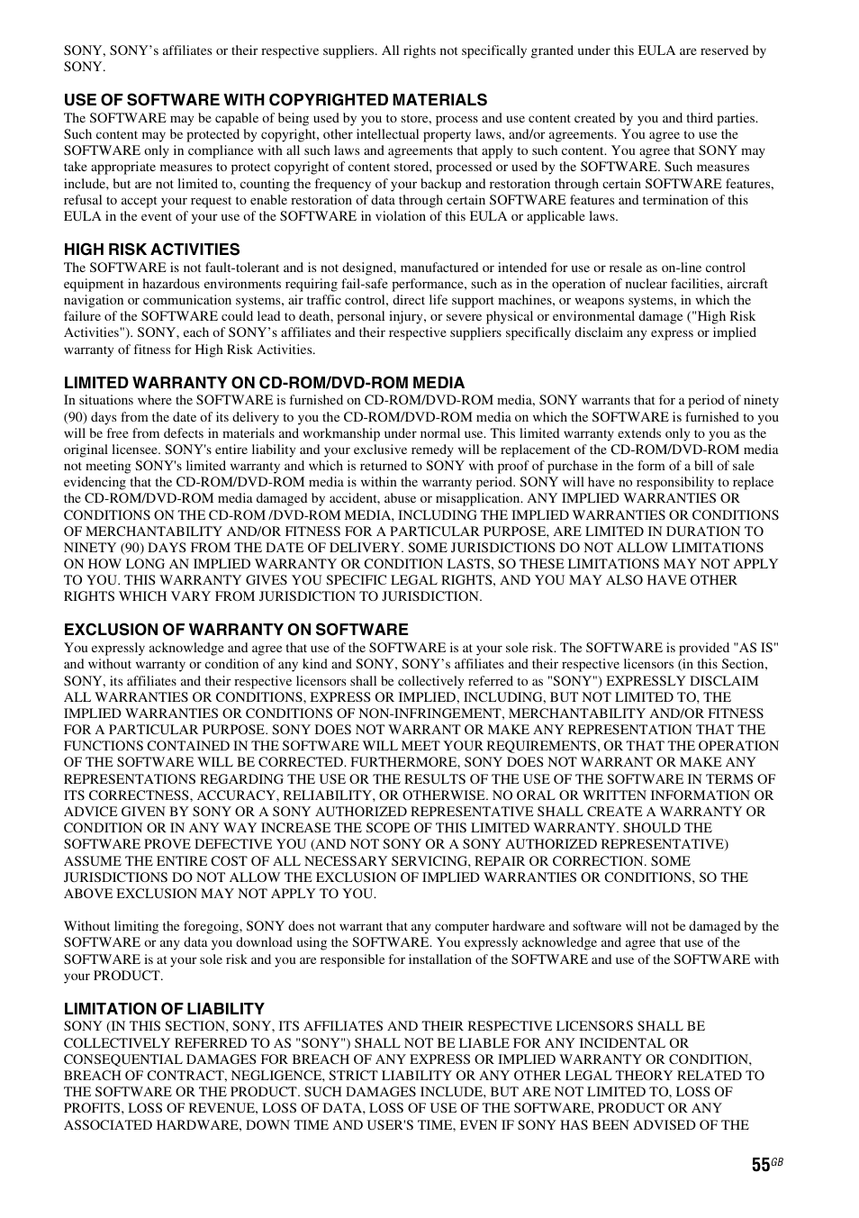 Sony SA-NS310 User Manual | Page 55 / 60