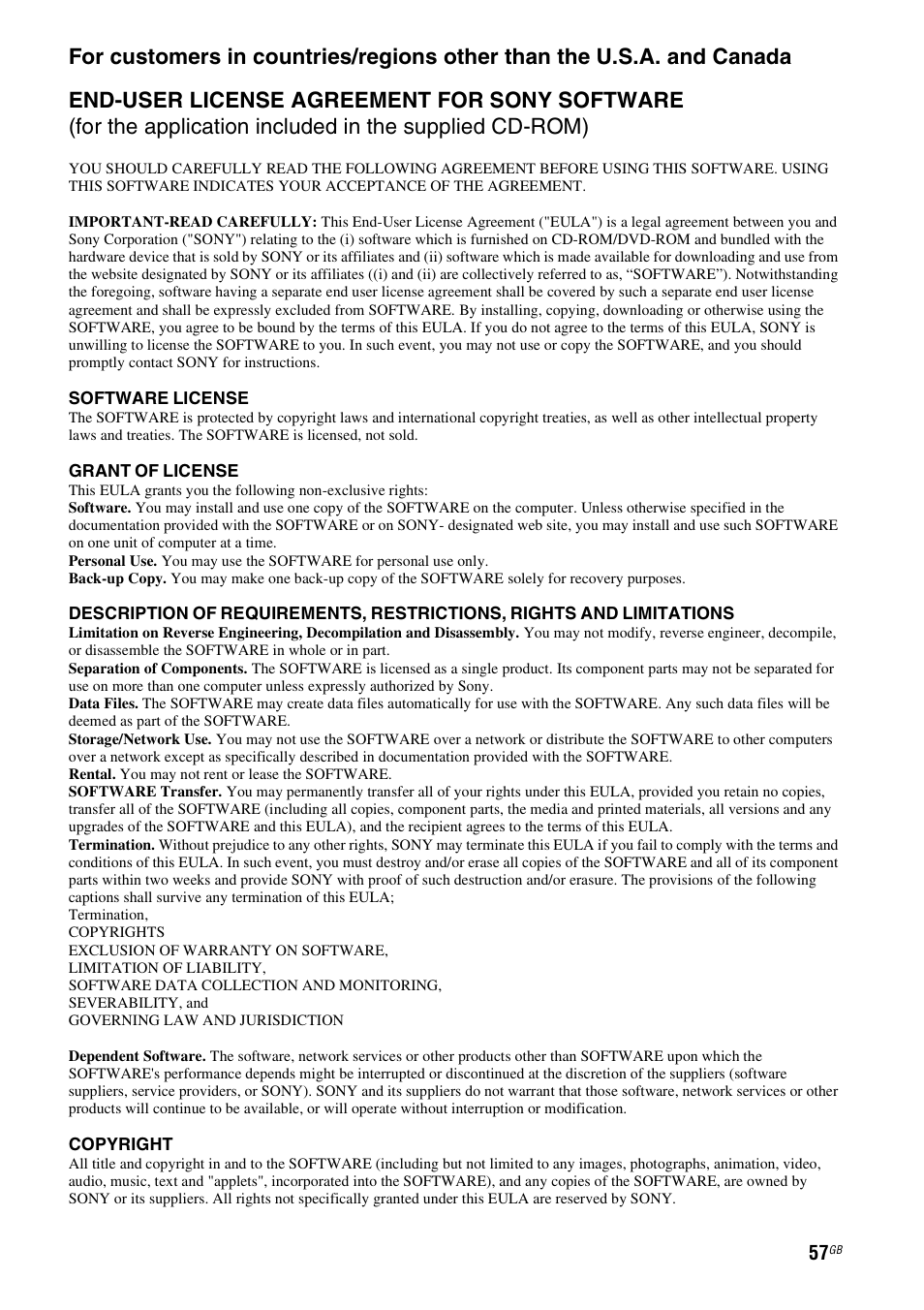 Sony SA-NS310 User Manual | Page 57 / 60