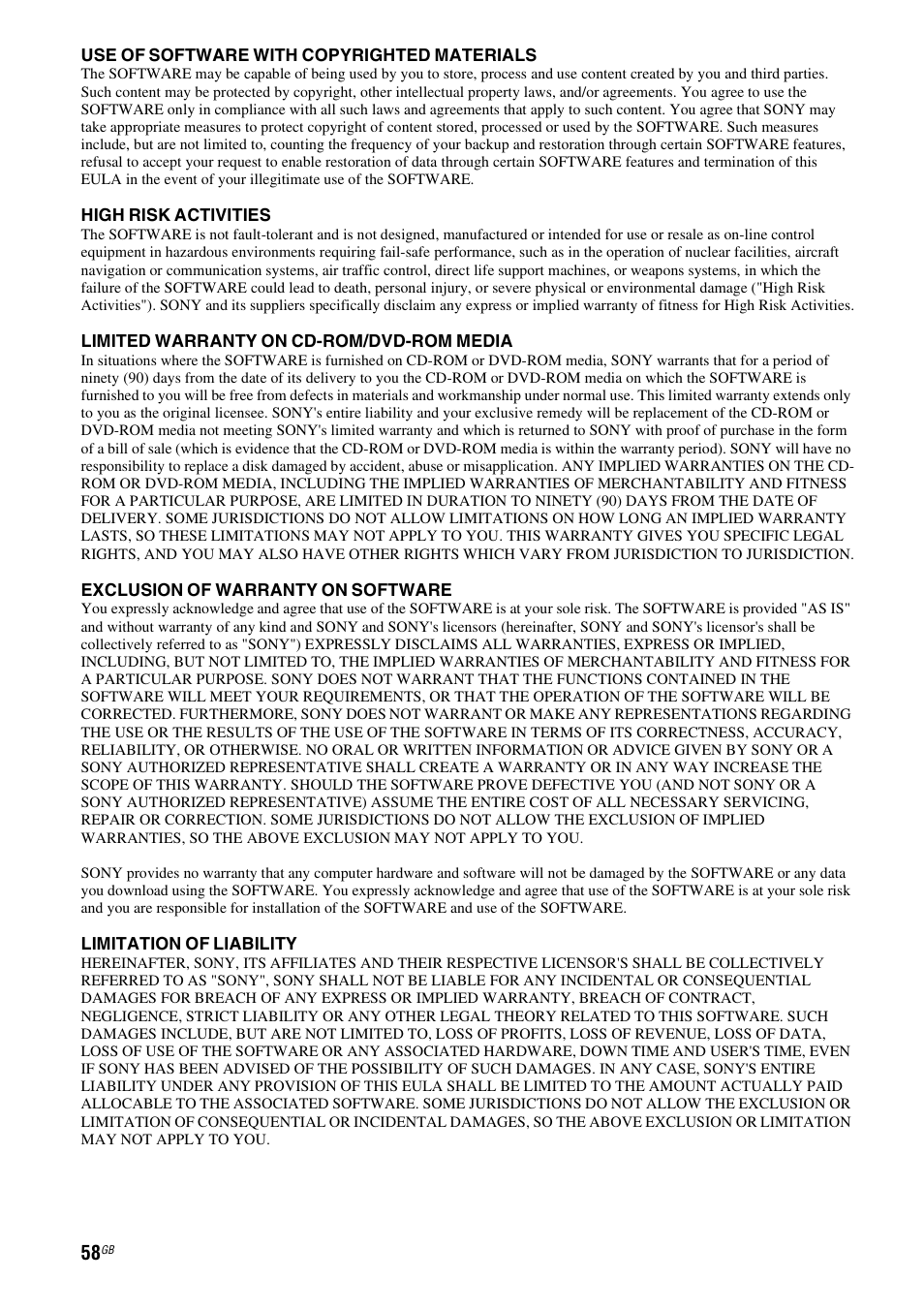 Sony SA-NS310 User Manual | Page 58 / 60