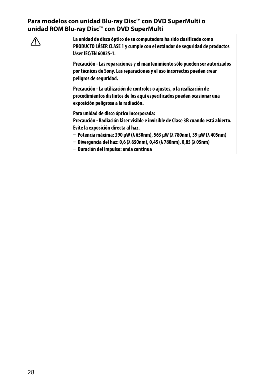 Sony VAIO VPCSA Series User Manual | Page 28 / 44