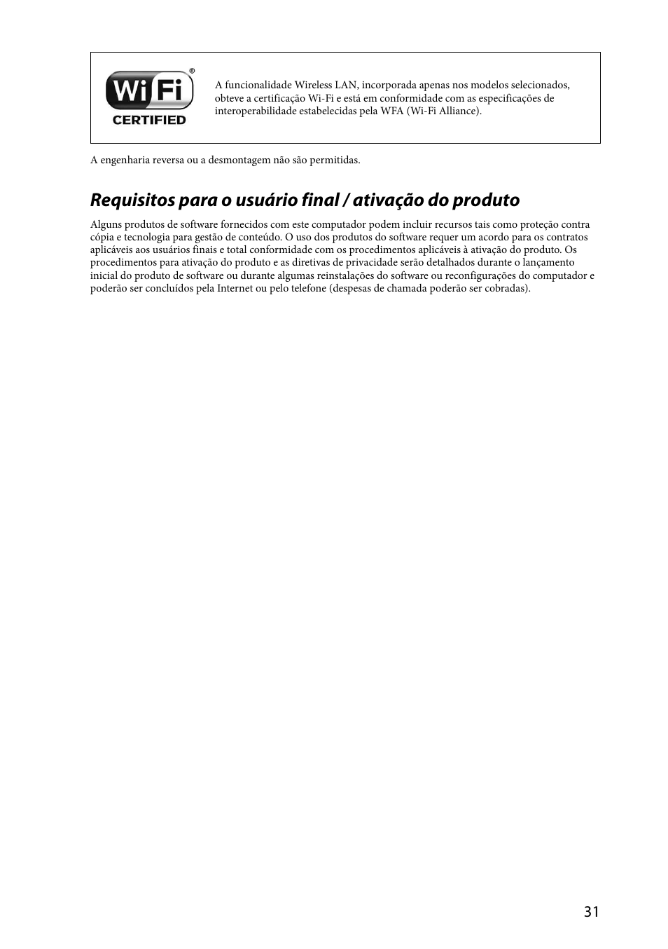 Sony VAIO VPCSA Series User Manual | Page 31 / 44