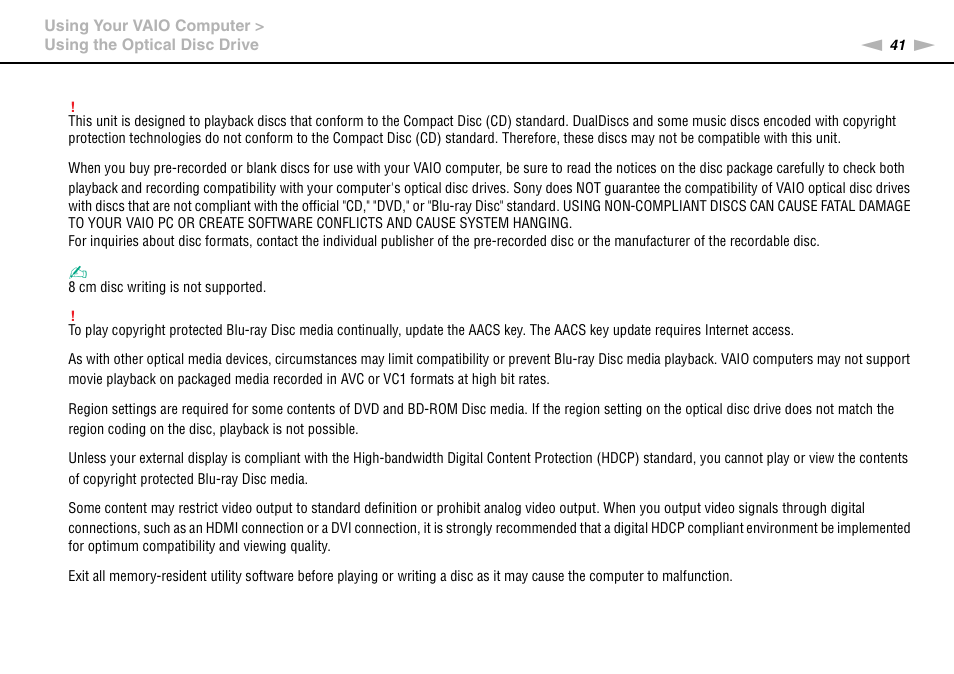 Sony VPCCW2BFX User Manual | Page 41 / 161