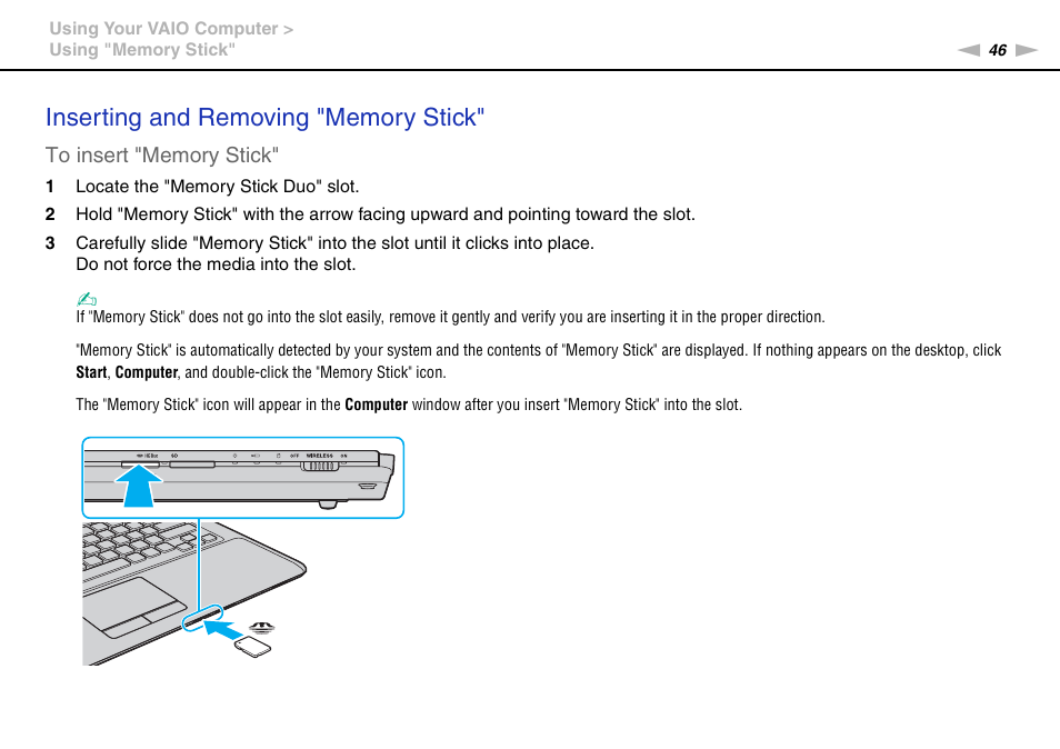 Sony VPCCW2BFX User Manual | Page 46 / 161