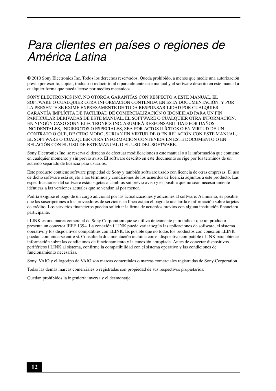 Sony VPCCW2NFX User Manual | Page 12 / 24