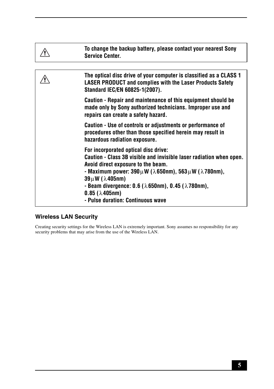 Sony VPCCW2NFX User Manual | Page 5 / 24