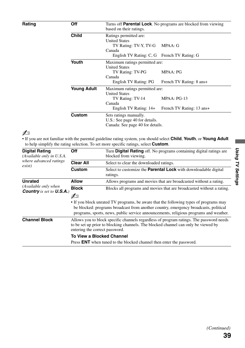 Sony KDL-46W4150 User Manual | Page 39 / 48