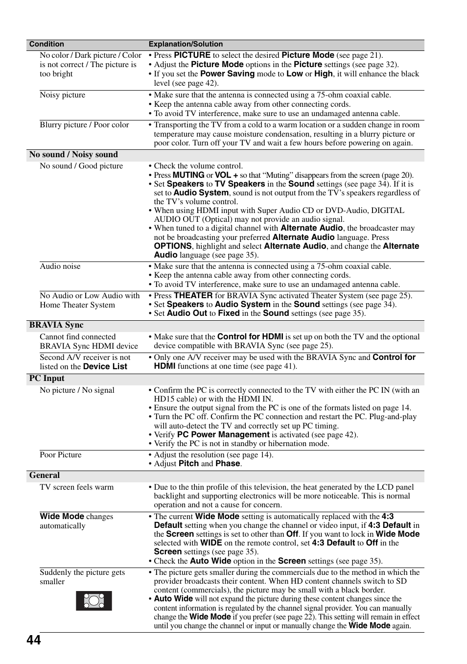 Sony KDL-46W4150 User Manual | Page 44 / 48