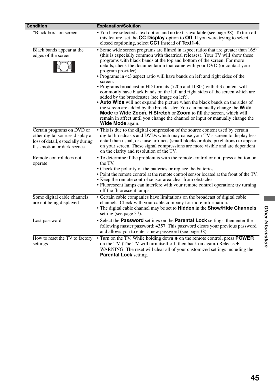 Sony KDL-46W4150 User Manual | Page 45 / 48