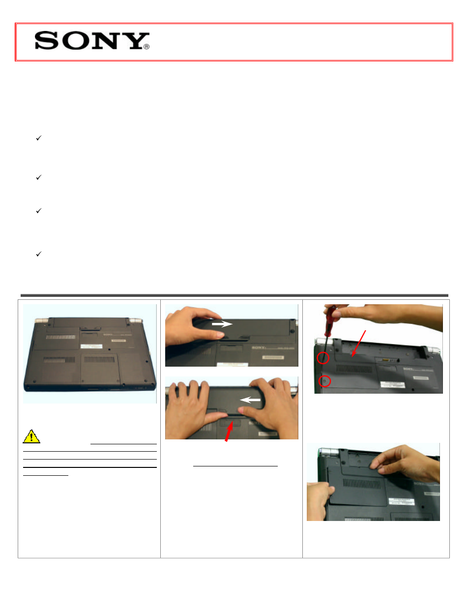 Sony VGN-SR190 User Manual | 2 pages