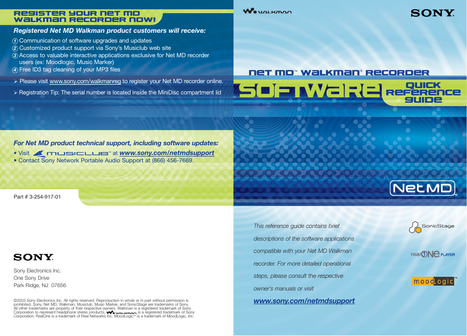 Sony MZ-NF610 User Manual | 2 pages