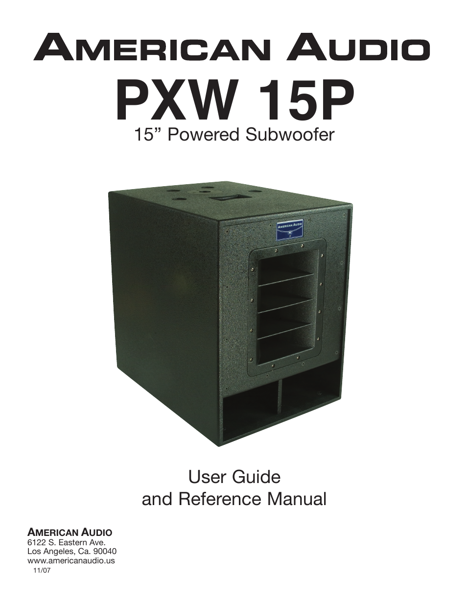 American Audio PXW 15P15p User Manual | 11 pages
