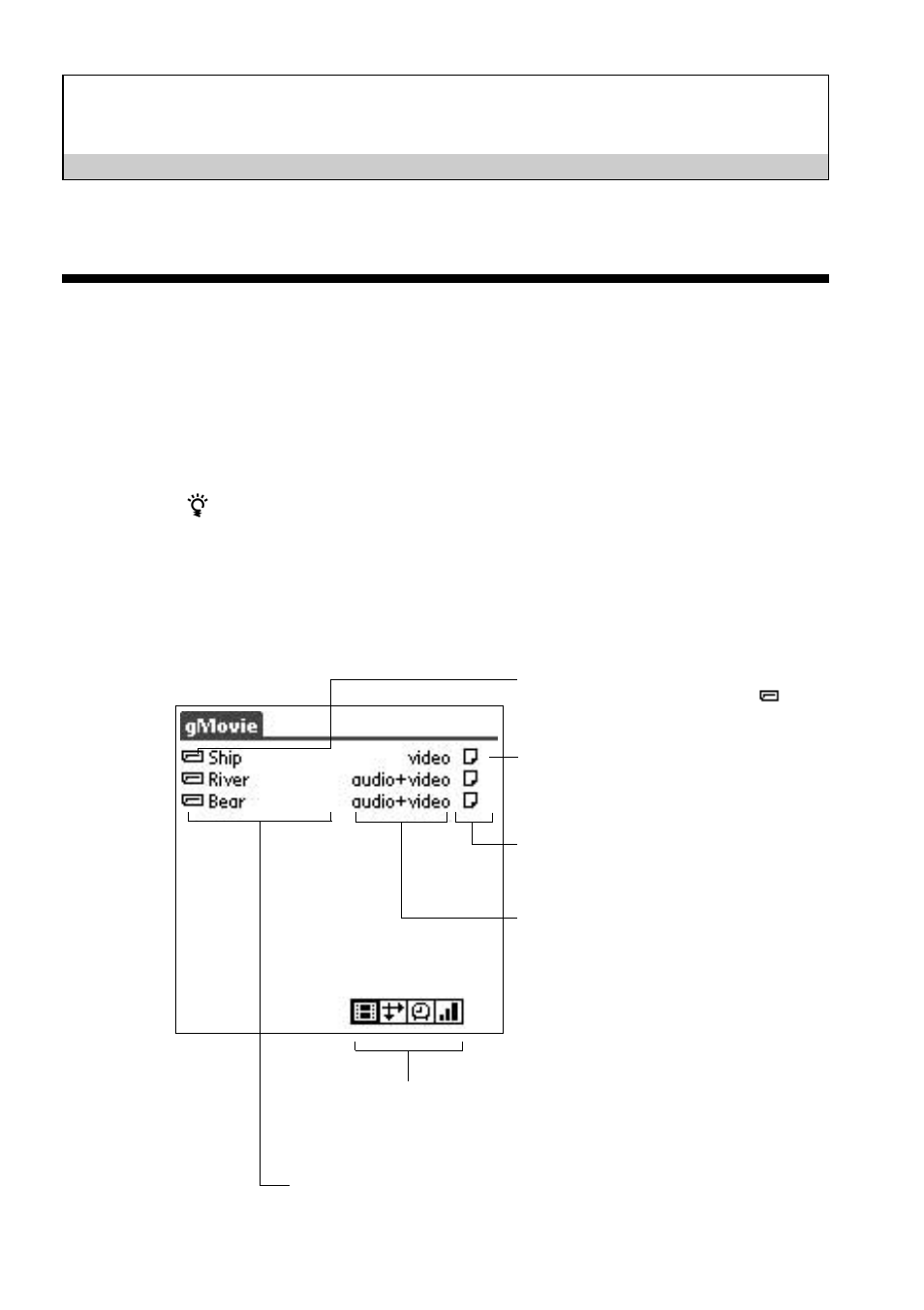 Basic operations, Starting gmovie | Sony PEG-S360 User Manual | Page 5 / 15