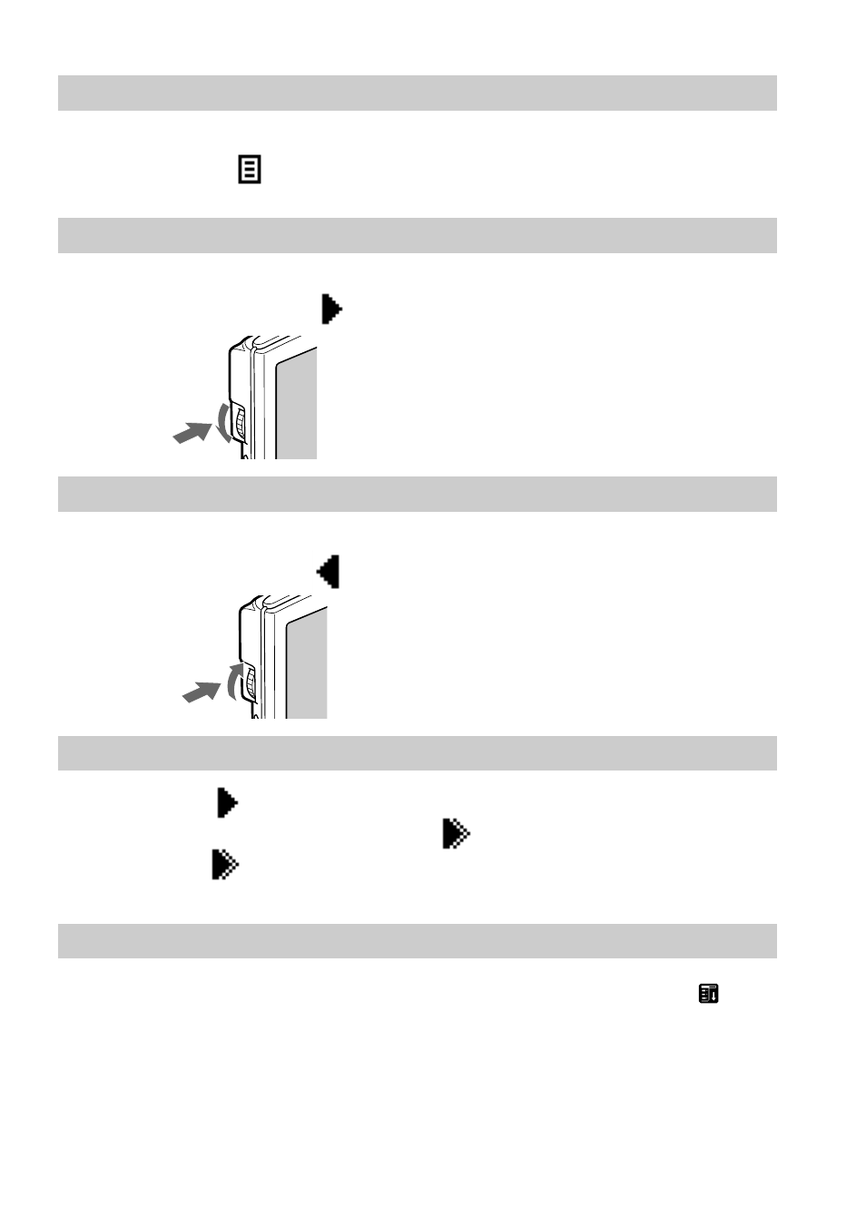 To return to the media list, To play back the next media item, To play back the previous media item | To delete a media item | Sony PEG-S360 User Manual | Page 8 / 15