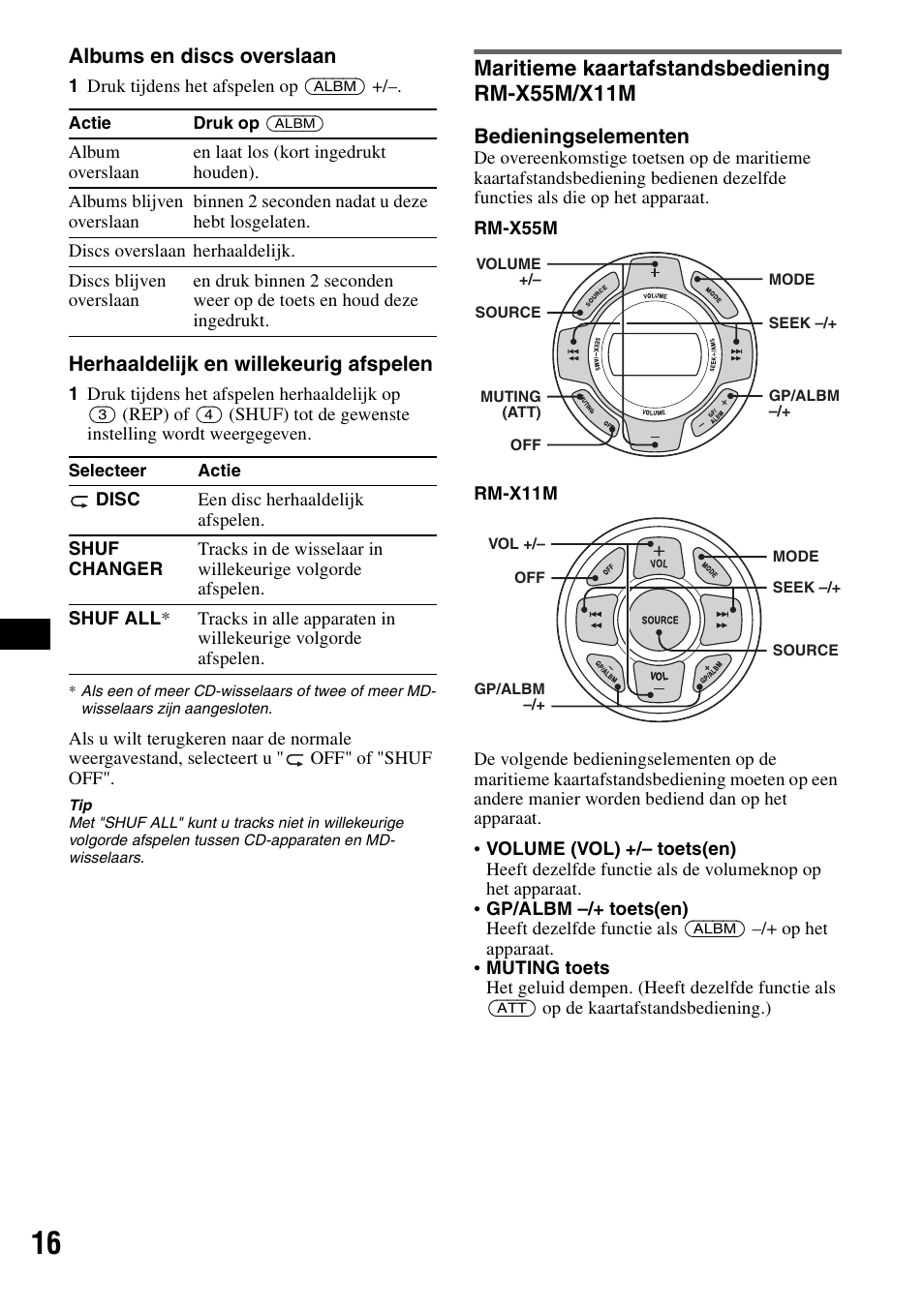 Maritieme kaartafstandsbediening rm-x55m/x11m | Sony CDX-M30 User Manual | Page 116 / 148