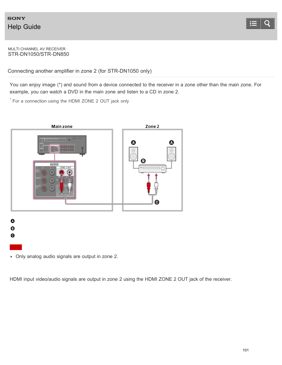 Help guide | Sony STR-DN1050 User Manual | Page 112 / 379