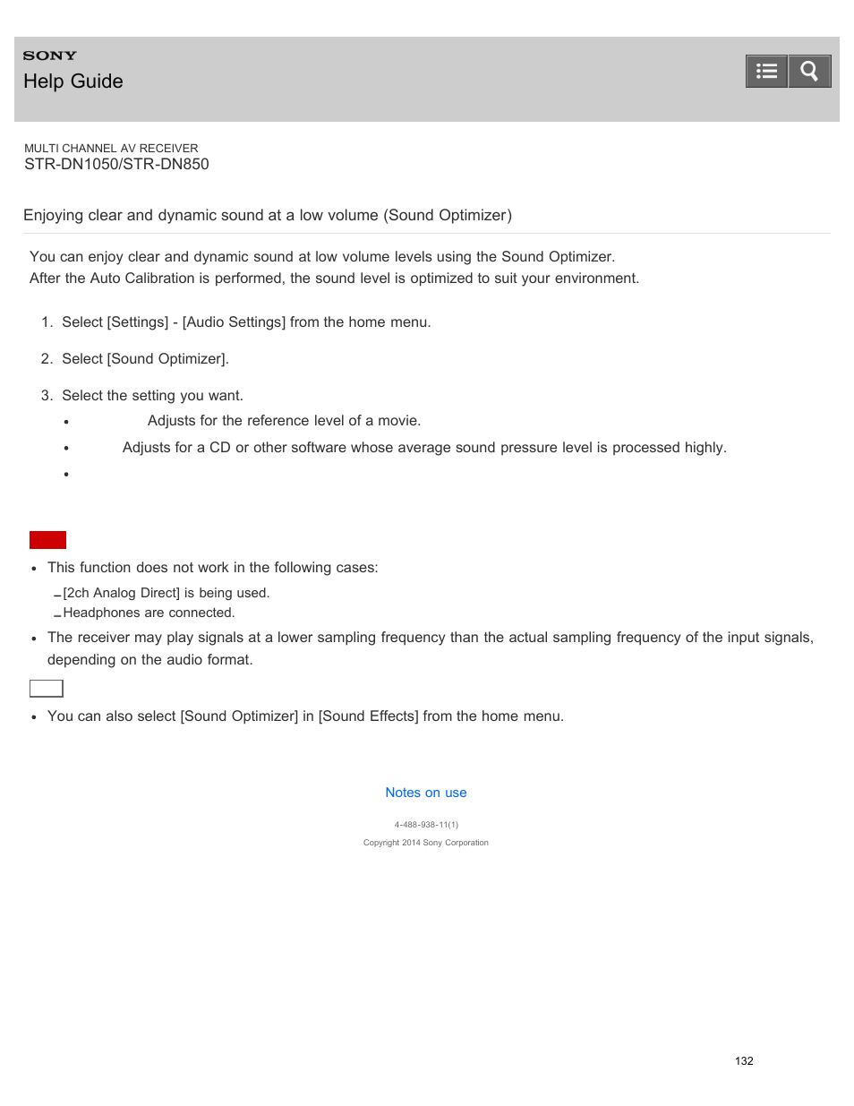 Help guide | Sony STR-DN1050 User Manual | Page 143 / 379