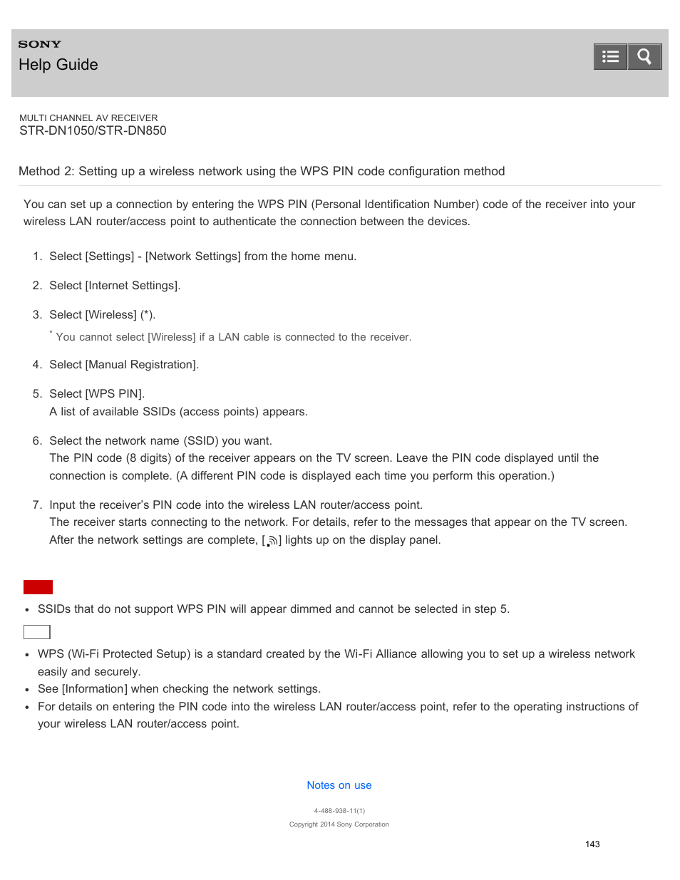 Configuration method, Help guide | Sony STR-DN1050 User Manual | Page 154 / 379